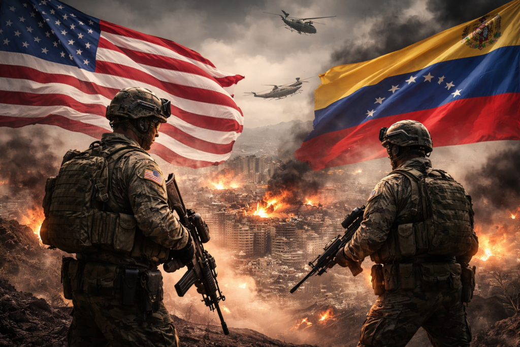 U.S.–Venezuela Military Confrontation in 2025–2026: Causes, Actions, and Global Impact ChatGPT Image Jan 22 2026 09 19 36 PM 1024x683