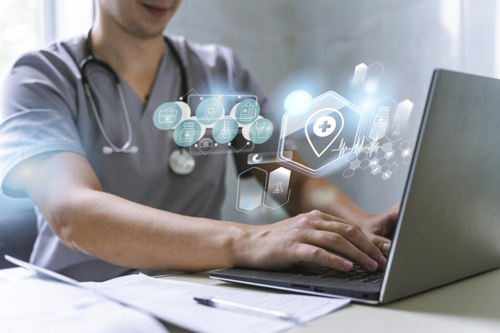 What Is Health Tech and Why It Matters in 2026 Medical Banner With Doctor Working Laptop 1024x683